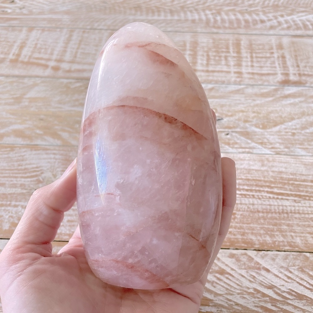 🍓Strawberry Quartz Crystal Freeform🍓 (1.5 lbs!) 5”tall x 3”wide